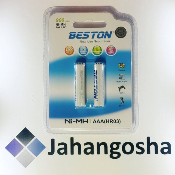 باتری نیم قلمی شارژی 900 میلی آمپر Ni-MH بستون
