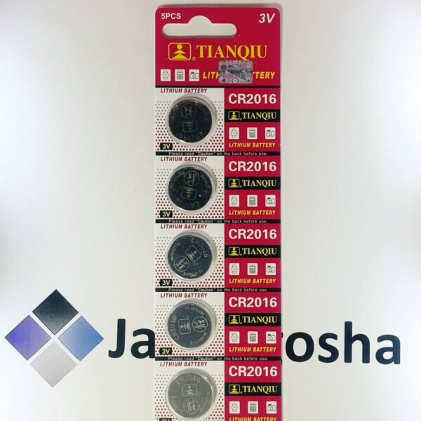 باتری سکه ای CR2016 خشاب 5 عددی تیانکیو
