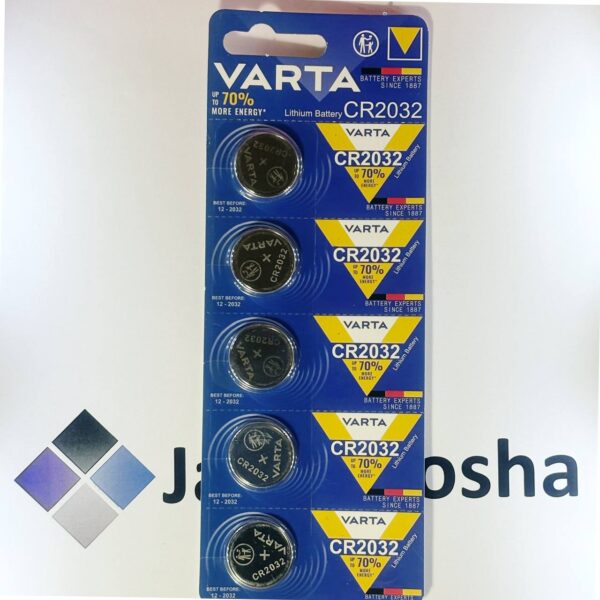 باتری سکه ای CR2032 خشاب 5 عددی وارتا