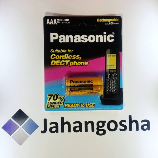باتری نیم قلمی شارژی 650 میلی آمپر پاناسونیک کپی