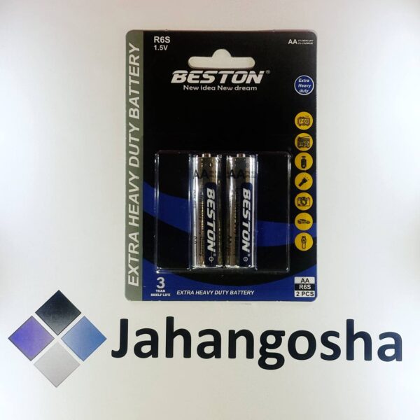 باتری نیم قلمی‌-AAA- کارتی معمولی‌ ۲ عددی بستون