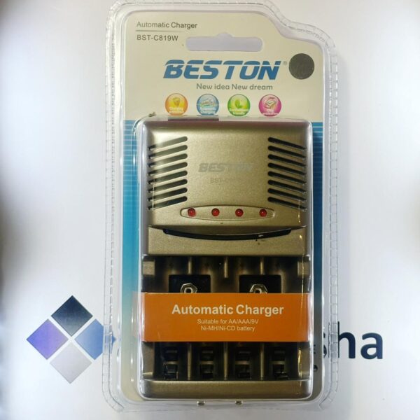 شارژر باتری 4 عددی هوشمند بستون کد 819 (قلمی-نیم -کتابی)