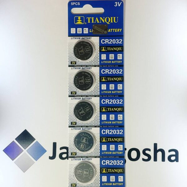 باتری سکه ای CR2032 خشاب 5 عددی تیانکیو